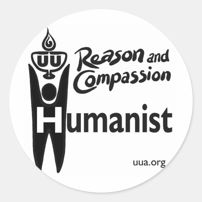 UU Humanist Runder Aufkleber (Vorderseite)