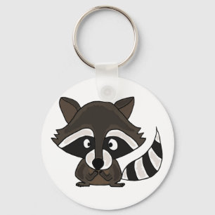 UU-, lustige Raccoon-Cartoon-Kunst Schlüsselanhänger