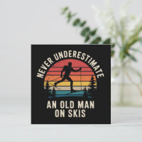 Uunterschätze nie einen alten Mann auf Skiern Skit