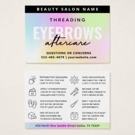 UV-Glanz-Regenbogen-Eyebrow-Threading-Nachsorge