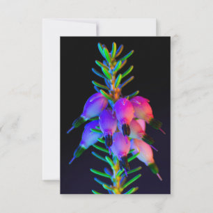 UV Ultra-violette Blume Grußkarte