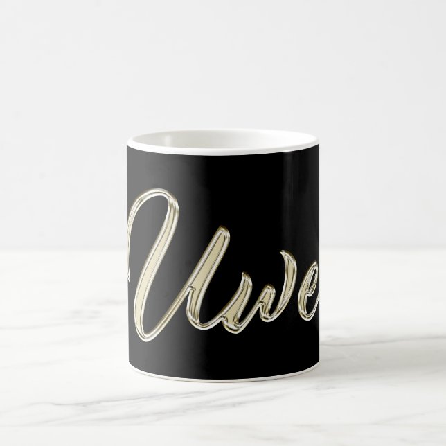 Uwe Name whitegold Tasse Teetasse Kaffeetasse (Mittel)