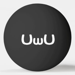 UwU Happy Anime Face Emoticon Ping Pong Ball Tischtennisball