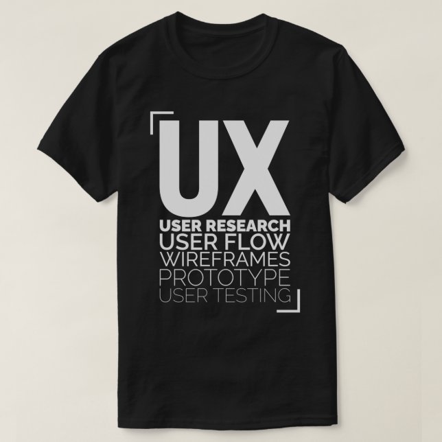 Ux Design Process Geschenk für User Experience Des T-Shirt (Design vorne)