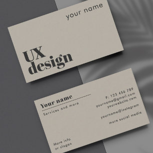 UX-Design-Programmierung moderne Visitenkarte