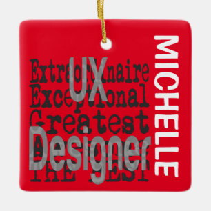 UX Designer Extraordinaire CUSTOM Keramikornament