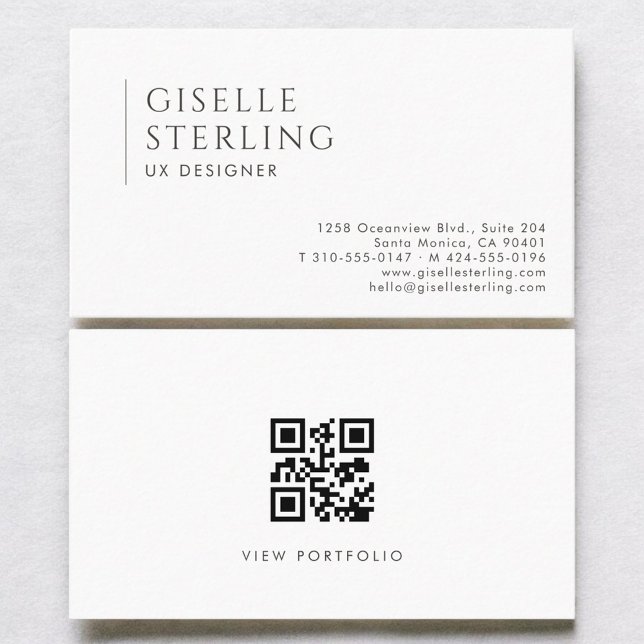 UX Designer Modern Professional QR Code Visitenkarte (Von Creator hochgeladen)