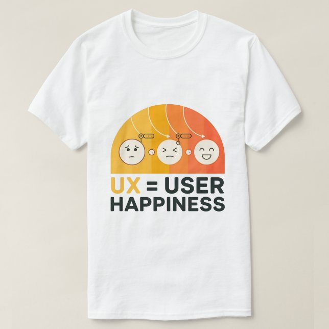 Ux ist das Glück des Benutzers Funny Ui/Ux Designe T-Shirt (Design vorne)
