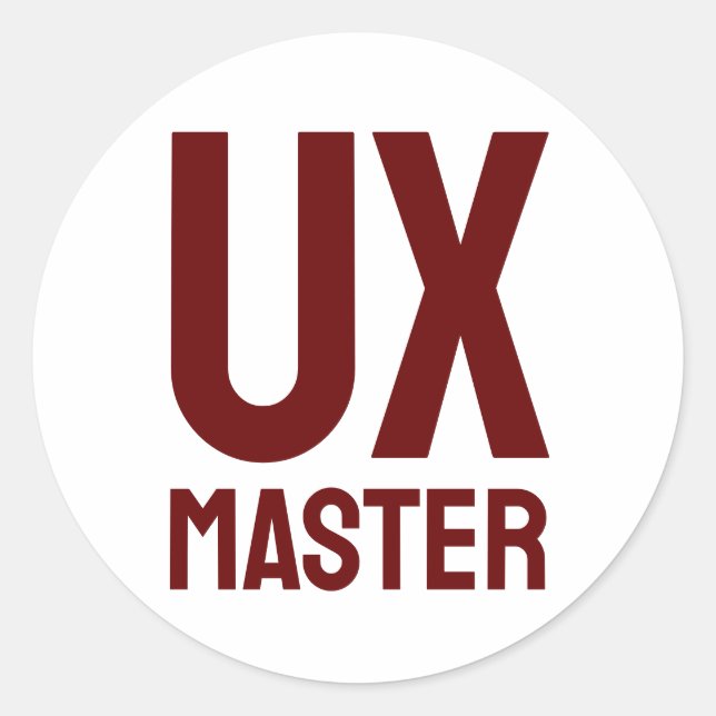UX Master Runder Aufkleber (Vorderseite)