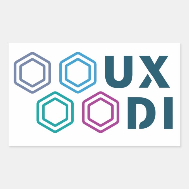 UXDI-Aufkleber Rechteckiger Aufkleber (Vorderseite)