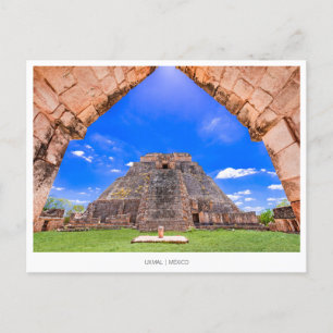 Uxmal mayan Mexique, Carte postale de vacances