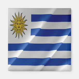UY002 UGUAY Waving Flag, Amerika, Kühlschrank Magnet