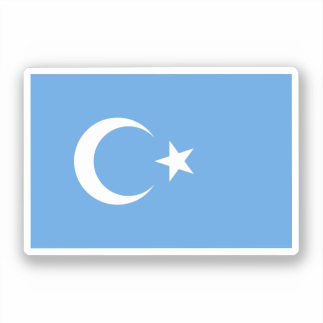 Uyghur/Ostturkestan-Flagge Aufkleber (Vorderseite)