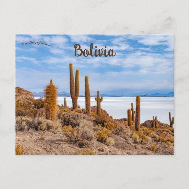 Uyuni Salt Flats in Bolivien Postkarte (Vorderseite)
