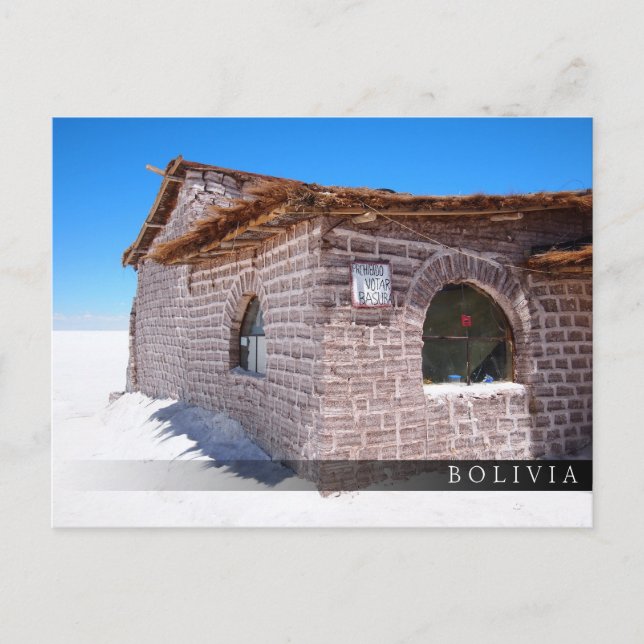 Uyuni Salzhotel in Bolivien Postkarte (Vorderseite)