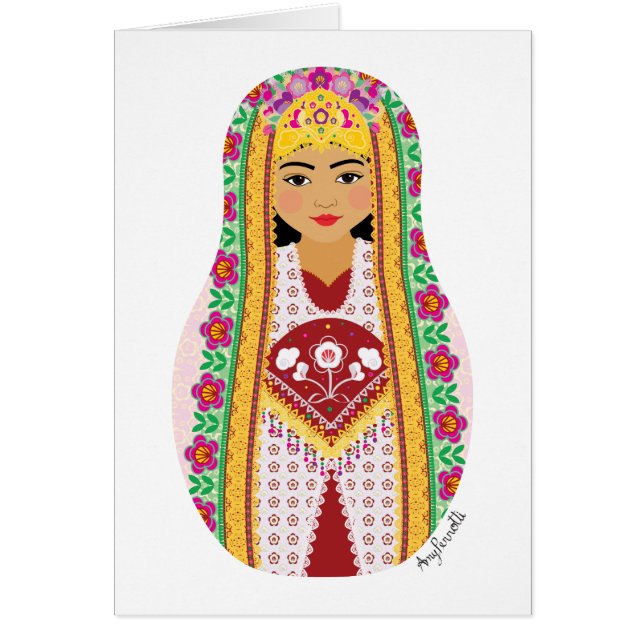 Uzbek Matryoshka Card (Vorne)