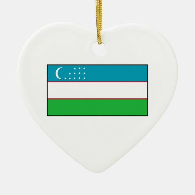 Uzbekistan – Uzbek Flag Keramikornament (Vorne)