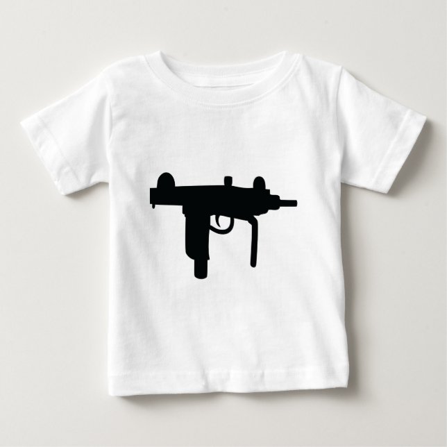 Uzi Gewehr-Waffenikone Baby T-shirt (Vorderseite)