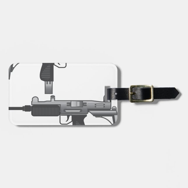 Uzi Gewehrvektor Gepäckanhänger (Vorderseite horizontal)