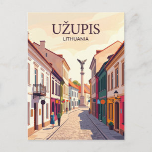 Užupis-Distrikt Litauen Postkarte