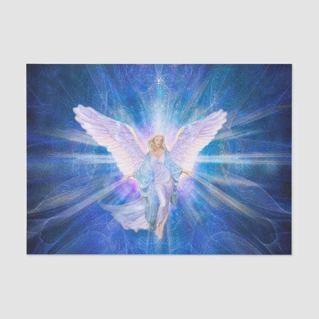 V009-Angel 5 Blau Seidenpapier (Vorderseite)