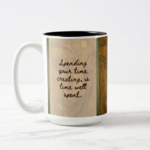 V1 BuddhaHeute #5 Zen Tasse - Buddha Rose & Zitat