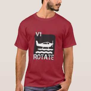 V1 Rotate - Pilot-Vortrag für Flugzeugliebhaber T-Shirt
