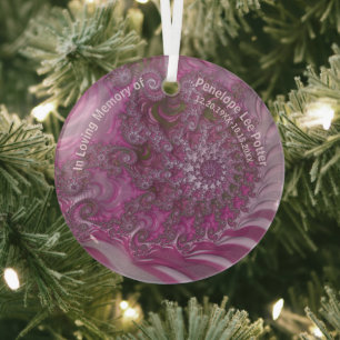 V2 Lavendel Nautilus-Fraktal-Sonnenfänger  Ornament Aus Glas