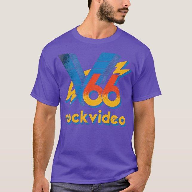 V66 Retro Boston Rock Video T-Shirt (Vorderseite)
