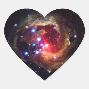 V838 Monocerotis Star (Hubble Telescope) Herz-Aufkleber