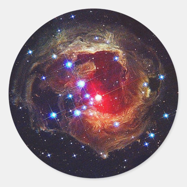V838 Monocerotis Stern NASA Runder Aufkleber (Vorderseite)