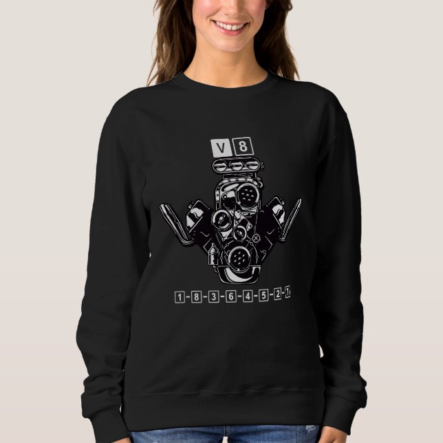 V8 Car Tuning Engine Workshop  2 Sweatshirt (Vorderseite)