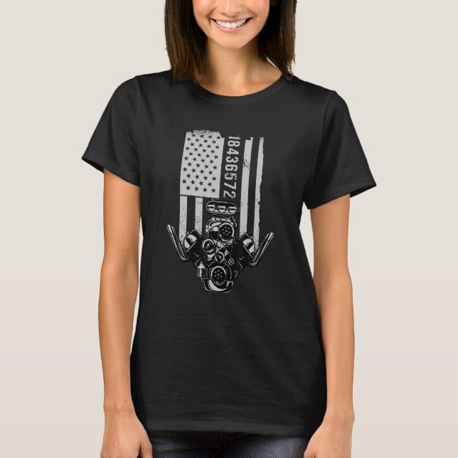 V8 Motor Block 18436572 V8 Power T-Shirt (Vorderseite)
