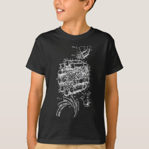 V8 Motor-Diagramm T-Shirt