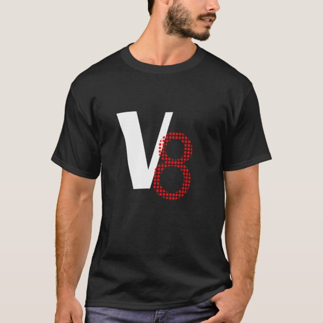 V8 Motor mit acht Flaschen T-Shirt (Vorderseite)