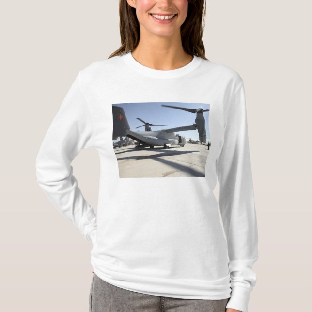 V-22 Osprey Tiltrotor Flugzeug 2 T-Shirt (Vorderseite)