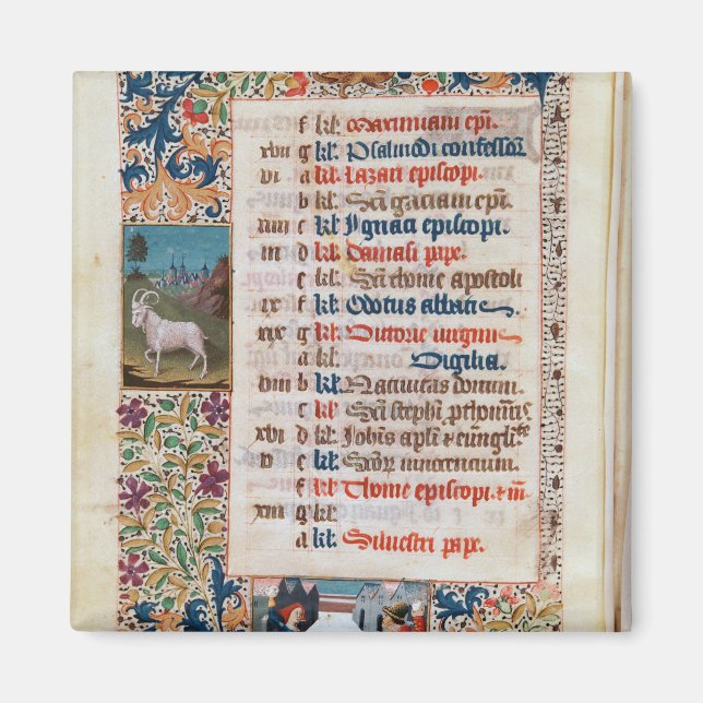 V.25-3 Fol.12v Monat Dezember Magnet (Vorne)