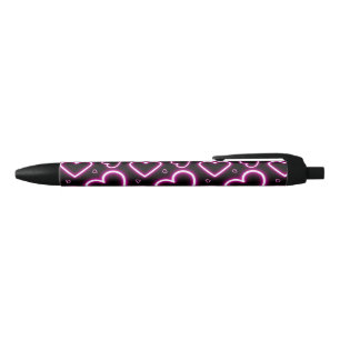 V-Day Pink Neon Hearts Kugelschreiber