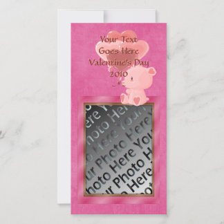 V-Day Teddy Bear Foto Card Feiertagskarte