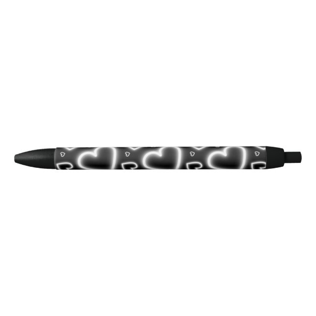 V-Day White Neon Hearts Kugelschreiber (Vorderseite)