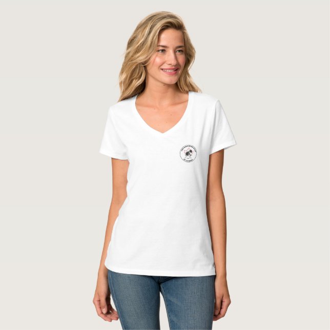 V der Frauen - Hals T-Shirt (Vorderseite Vollansicht)