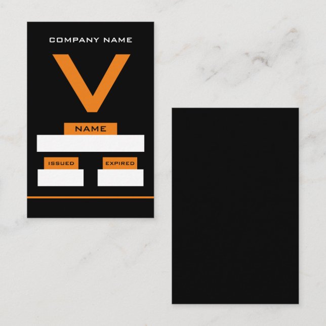 V Design, Cartes de Visiteur (Devant / Derrière)