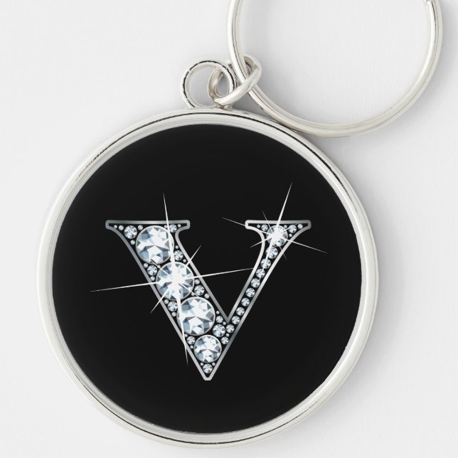 "V" Diamond Bling Schlüsselanhänger (Vorne)