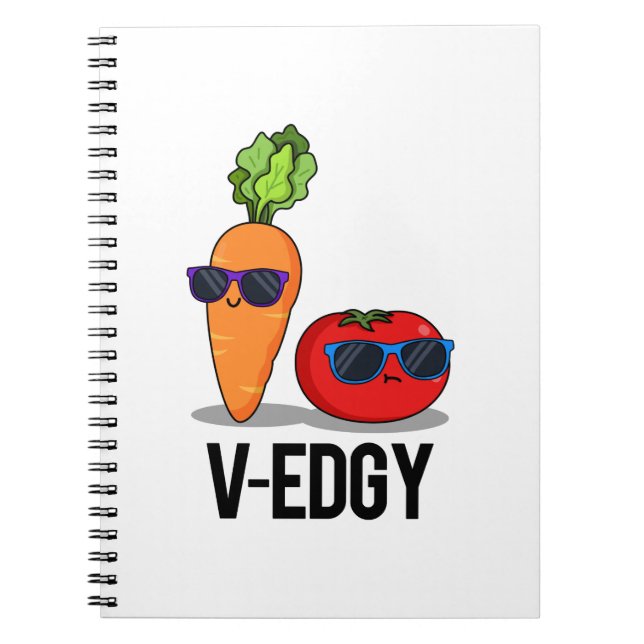 V-Edgy Funny Veggie Pun Notizblock (Vorderseite)