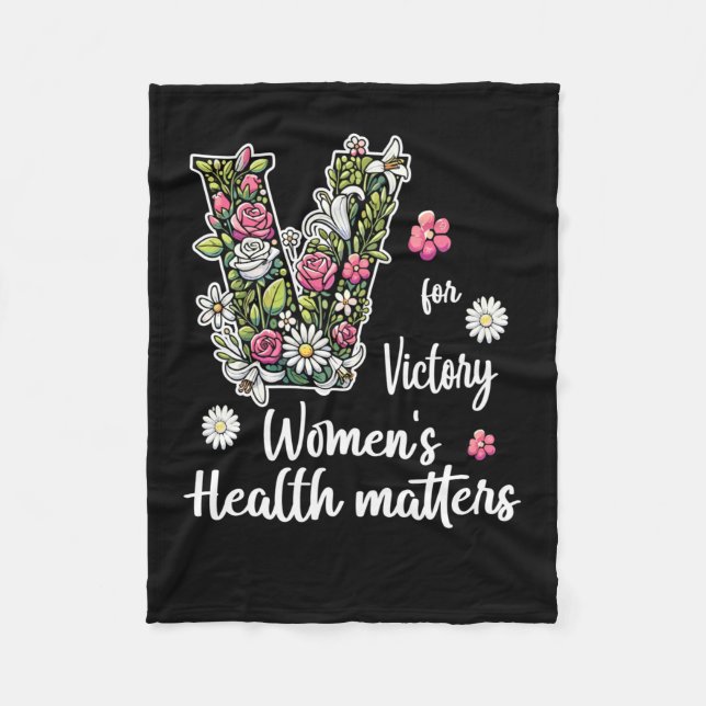 V Für den Sieg; Gesundheit von Frauen Fleecedecke (Vorderseite)