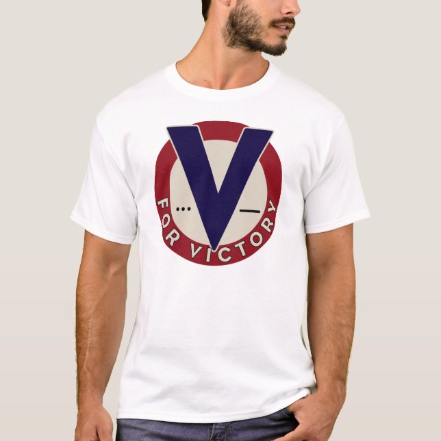 V für Sieg! - WW2 T-Shirt (Vorderseite)