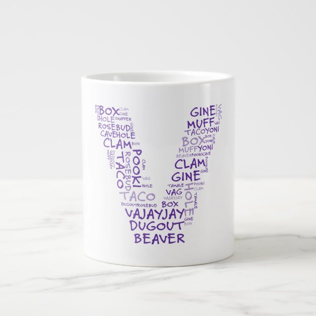 V für Vaginasieg in Michigan Jumbo-Tasse (Vorderseite)