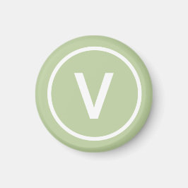 V für Veganes Diätlogo natürlich personalisiert Magnet