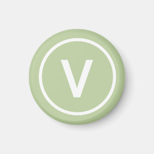 V für Veganes Diätlogo natürlich personalisiert Magnet
