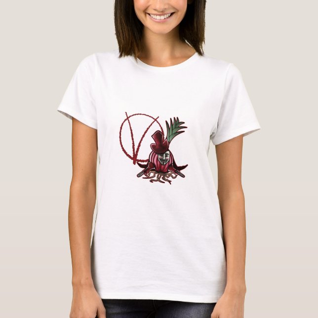 V für Vegetarier T-Shirt (Vorderseite)